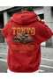 Unisex Men/Women Tokyo Star Colorful Custom Printed Cotton Oversize Hooded Sweatshirt