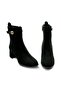 Buckle Zippered Rubber Sole Boots Z524 Suede Black C03 (Suede Black) - 4