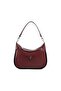 Burgundy - Burgundy - Black Plain Women's Shoulder Bag Sp1180