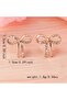 Gold Color Bowknot Women Zircon Earrings Kp27 - 4