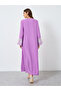 Textured Embroidery Lace Detail Long Sleeve Jalabiya - 4