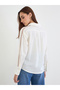 Lace Cutwork Detail Cotton Linen Shirt - 5