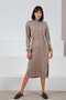 Mink Long Sleeve Turtleneck Slit Detailed Women's Knitwear Dress - 7