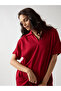 Red Cotton Short Sleeve Knit T-Shirt - 8