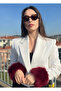 Women's Burgundy Fur Sleeve Cuffs |   Winter Trend Accessory - 3