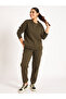 Women Olive Fleece Joggers - 6