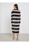 Striped Fleece Long Sleeve Nightdress - 4