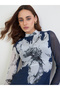 Floral Print Long Sleeves Bodycon Maxi Dress - 3