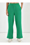 Green Straight Fit Fleece Trackpants