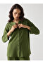Green Cotton Knit Long Sleeve Shirt - 2