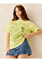 Yellow Crew Neck Graphic T-Shirt - 2