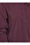 Burgundy Longline Shirt with Half Placket - 3
