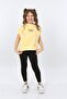 Girl's Oversized Printed Crew Neck Short Sleeve Slit T-Shirt - 4