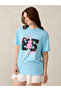 Blue Graphic Oversized T-Shirt - 4