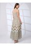 Floral Print Strappy A-Line Fusion Maxi Dress - 3