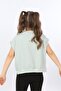 Girl's Oversized Printed Crew Neck Short Sleeve Slit T-Shirt - 5