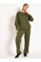 Olive Straight Fit Terry Trackpants - 5