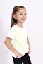Girl's Crew Neck Short Sleeve Draped Stone T-Shirt - 2