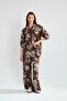 Patterned Casual Brown Women's Set M38089-2Y5
