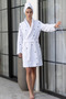 "Les Cœurs" Women's Bathrobe / Dressing Gown Set with Hair Bonnet - 3