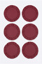 Burgundy (Red) Cotton Ruffled Placemats Set of 6 American Style 33 cm Diameter Placemats Set of 6 - 4