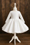 Special Design Top with Sequins-Bottom with Satin and Ribbon Special Design White Girl's Evening Dress