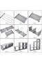 Portable Bookshelf, 4 Layer 8 Cube Storage Organizer, Grey - 6