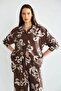 Patterned Casual Brown Women's Set M38089-2Y5 - 3