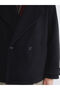Özmarka New Season Double-Breasted Collar Men's Cashmere Coat - 5