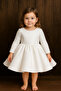 Special Design Top with Sequins-Bottom with Satin and Ribbon Special Design White Girl's Evening Dress - 3