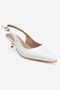 Women's Open Back Short Pointed Toe Heeled Shoes Vegan Leather Zy 4013 - 3
