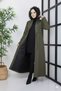 Seyit Özel Women's Chest Zippered Pocket Detailed Underlined Fiber Clothed Hijab Topcoat Coat - 2