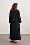 Women's Gabardine Shirt and Flared Skirt Set Navy Blue - 7
