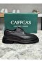 Genuine Leather Black Floaters Handmade Oxford Casual Men's Shoes 1395-31-B - 2
