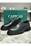 Genuine Leather Black Floaters Handmade Oxford Casual Men's Shoes 1395-31-B - 6