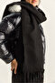 Women's Black Tasseled Soft Touch Long Scarf Shawl 0010 60286001 - 4