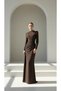 Rochie de seară Alia, maro - 2