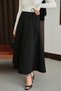 Women's Ribbon Detail Maxi Skirt Black - 3