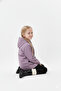 Girl's Lilac Lined Waterproof and Windproof Double Zipper Raincoat - 6