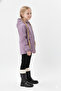 Girl's Lilac Lined Waterproof and Windproof Double Zipper Raincoat - 4