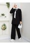 Knitwear Tunic Set with Scarf and Trousers - 4