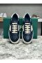 Genuine Leather Navy Blue Beige Combination Handmade Sneaker Men's Shoes 03-300 - 6