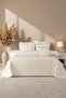 Parla Ecru Embroidered Double Duvet Cover Pique Set - 8 Piece Dowry Set - 2