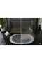 Non-Slip Based Oval Super Absorbent Bath Mat Gray - 40X60 cm - 2