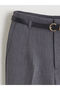 Lcw Vision Gray Belted Waist Slim Fit Women's Pleated Trousers - 6