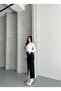 Dark Blue Long Maxi Length Denim Stretch Fabric Slit Slim Fit Long Length Regular Waist Women's Denim Skirt - 8