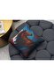 Digital Printed Throw Pillow Cover with Running Horse Figure on Burgundy and Blue Background - 2