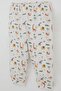 Baby Boy Pajama Set Baby Zoo 4 Months-1 Year, Ecru - 7