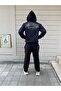 Dark Gray Full Zip Hoodie with Silver Logo - 5