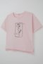 Girl's T-Shirt Flower with Stone Accessories Printed 9-16 Years Old, Pink - 3